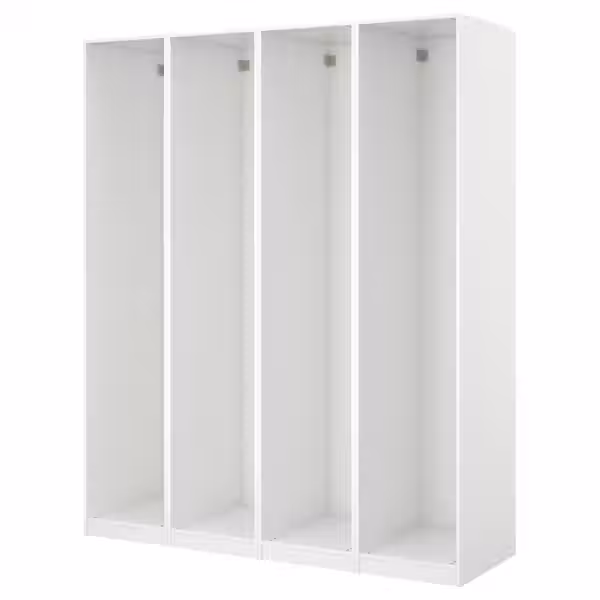 PAX 4 каркаса гардеробов - белый 200x35x201 см - схема-чертеж с размерами