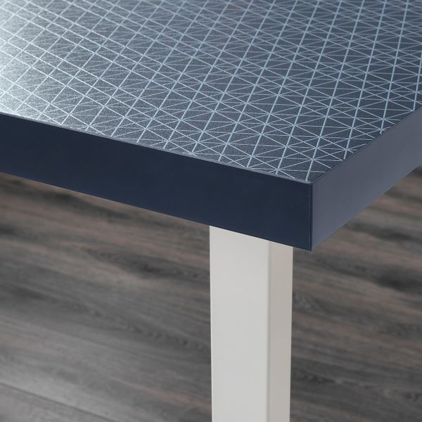 Стол, геометрический синий, белый 120x60 см IKEA ЛИННМОН / АЛЕКС 892.791.50 - схема-чертеж с размерами