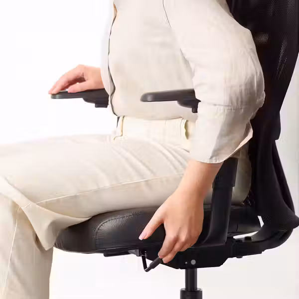 JÄRVFJÄLLET Рабочий стул с подлокотниками - Glose чёрный - фото 12