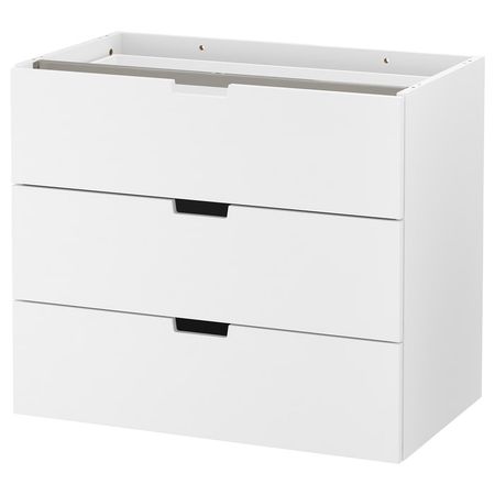 NORDLI Модульный комод с 3 ящиками - белый 80x68 см
