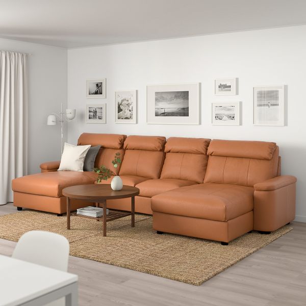 4-местный диван, с козеткой/Гранн/Бумстад золотисто-коричневый IKEA LIDHULT ЛИДГУЛЬТ 592.573.57 - фото 2