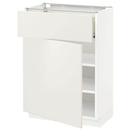 Напольный шкаф с ящиком, дверью МЕТОД / ФОРВАРА, белый, Веддинге белый