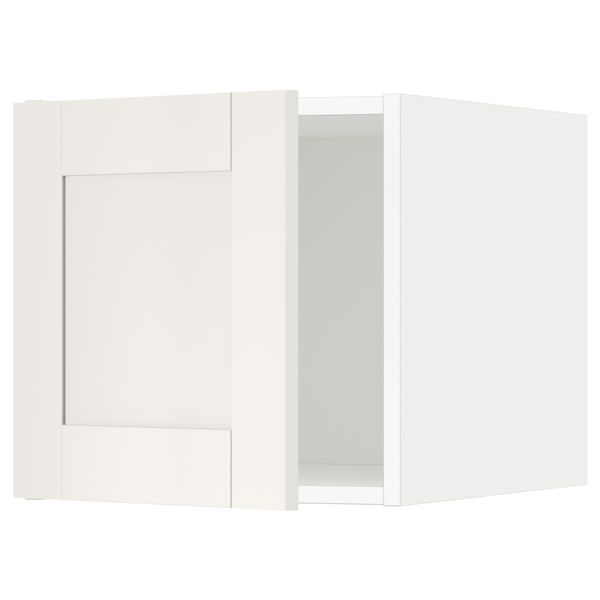 Верхний шкаф МЕТОД, белый, Сэведаль белый (40x40 см) - схема-чертеж с размерами