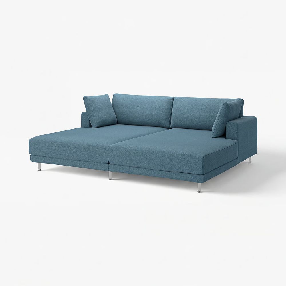 UPPÅKRA 3-местный модульный диван - с козеткой/Axvall серо-синий темный - фото 1