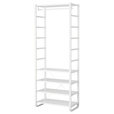 Гардероб, комбинация, белый 84x40x216 см IKEA ELVARLI ЭЛВАРЛИ 492.039.54