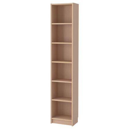 Стеллаж, дубовый шпон, беленый 40x28x202 см IKEA BILLY БИЛЛИ 604.042.44