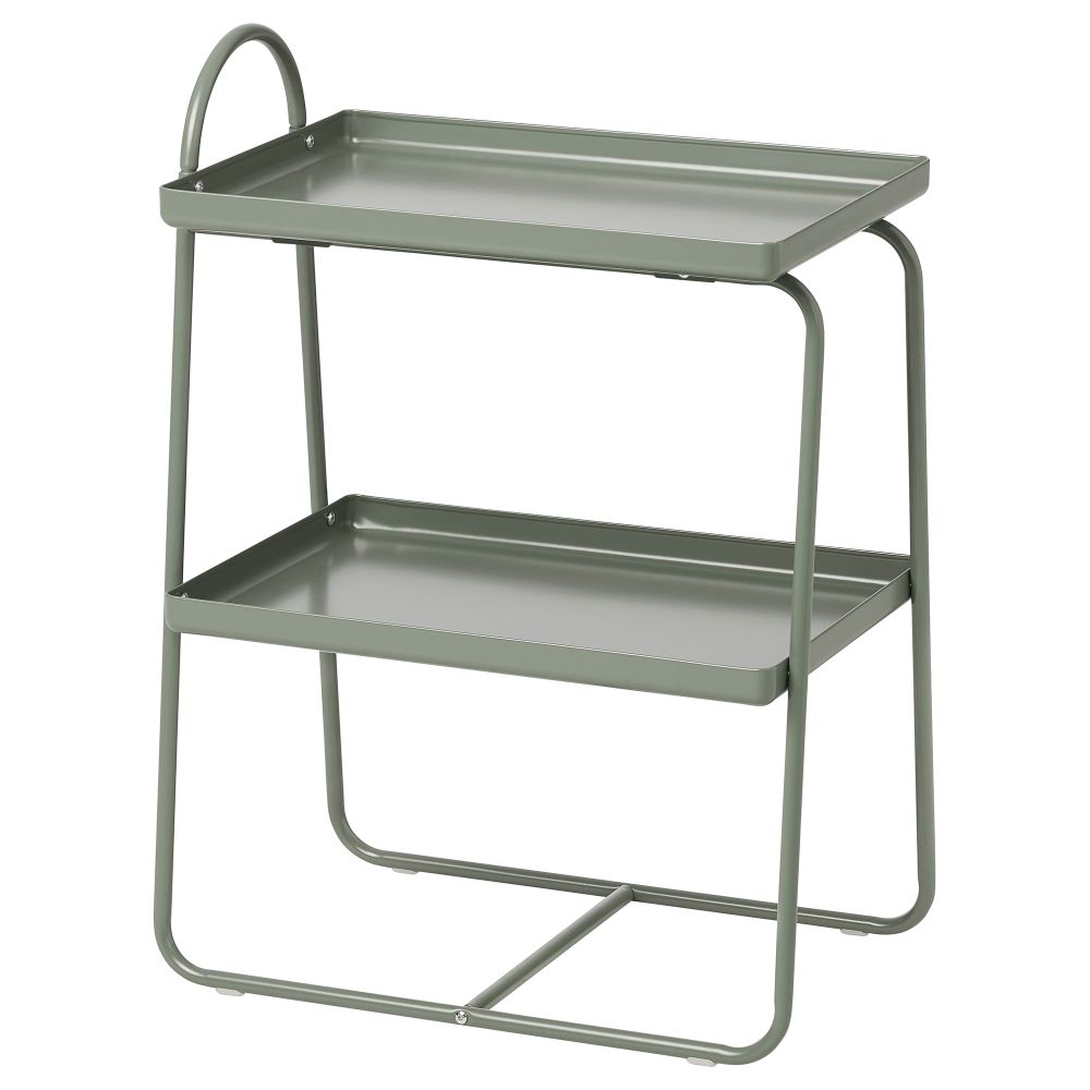 Прикроватная тумба, полочный модуль, серо-зеленый IKEA HATTÅSEN 005.692.33 - фото 1