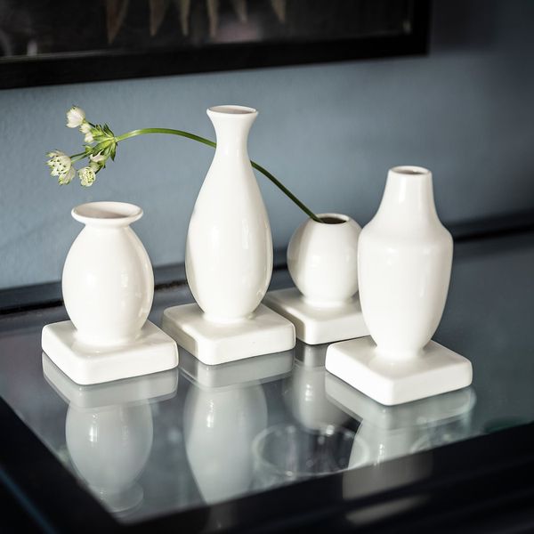 Ваза, 4 шт., белый IKEA KRINGGÅ КРИНГГО 804.711.00 - схема-чертеж с размерами