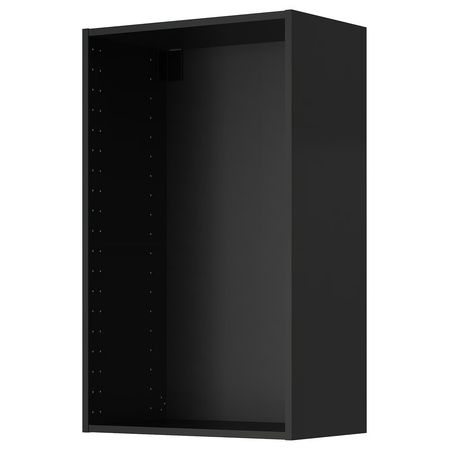 METOD Шкаф навесной - черно-серый 60x37x100 см