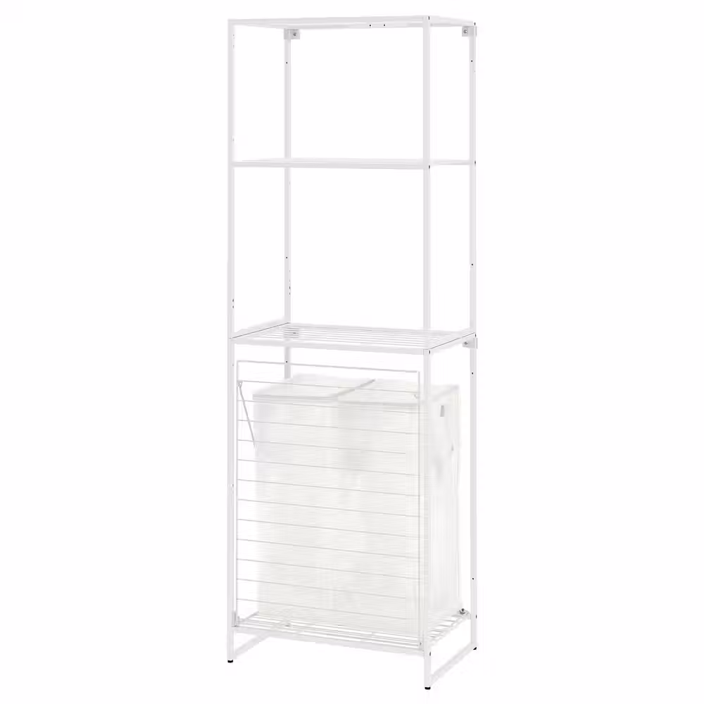 JOSTEIN Стеллаж с сумками - д/дома/улицы проволочный/прозрачный белый 61x40/76x180 см - фото 1