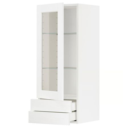 METOD / MAXIMERA Навесной шкаф/стекл дверца/2 ящика