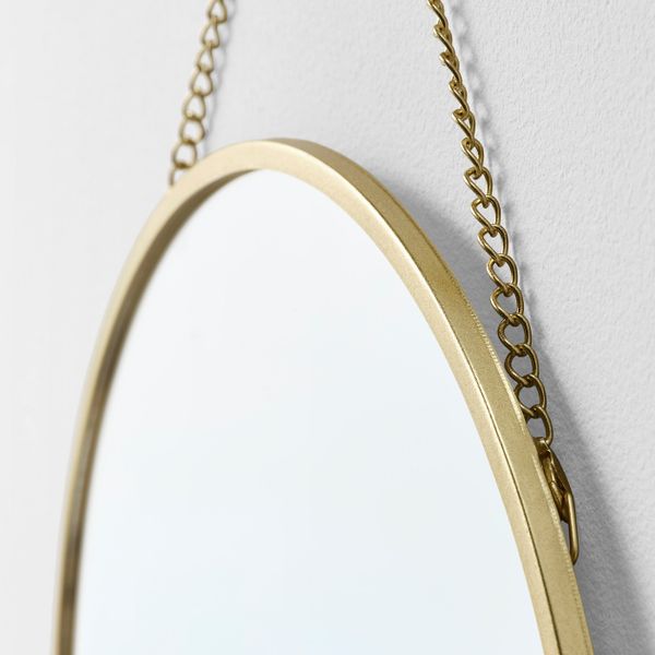 Зеркало, золотой 25 см IKEA LASSBYN ЛАССБЮН 504.710.31 - схема-чертеж с размерами