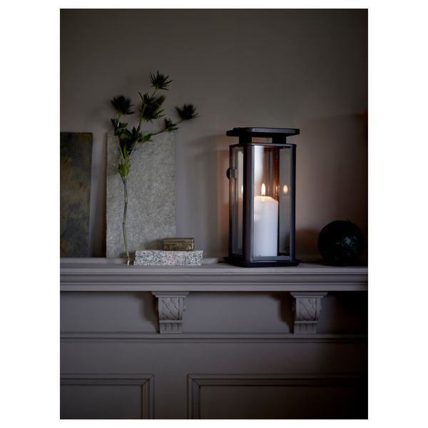 Фонарь для/формов свечи,д/дома/улицы СИННЕСРО, серый (29 см) - схема-чертеж с размерами