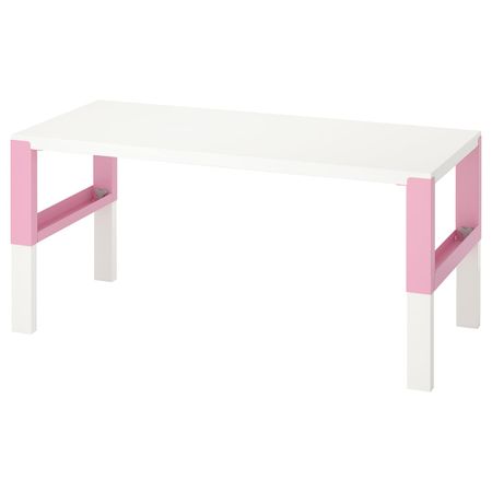 Письменный стол, белый/розовый 128x58 см IKEA PÅHL ПОЛЬ 992.512.59