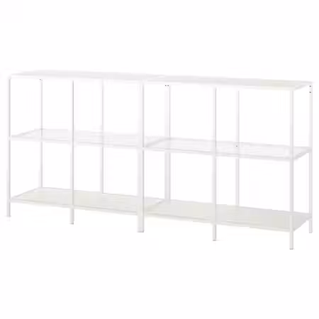 VITTSJÖ Комбинация д/хранения - белый/стекло 200x36x93 см