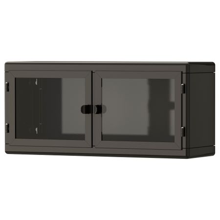 Шкаф навесной РОСКУГ, темно-серый, стекло (60x27 см)