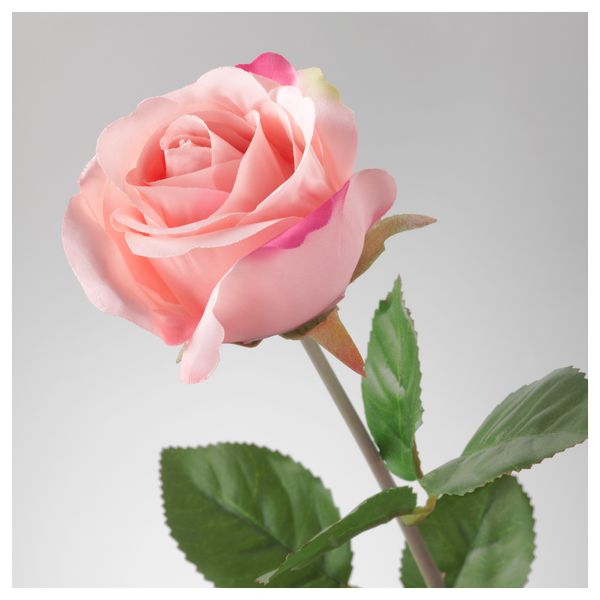 Цветок искусственный СМИККА, Роза, розовый (52 см) - схема-чертеж с размерами