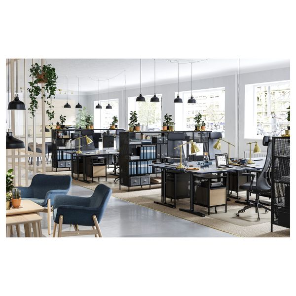 Стеллаж, черный 121x134 см IKEA BEKANT БЕКАНТ 303.734.99 - фото 4