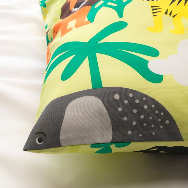 Пододеяльник и 1 наволочка, зверюшка/зеленый 150x200/50x70 см IKEA DJUNGELSKOG ДЬЮНГЕЛЬСКОГ 803.935.22 - схема-чертеж с размерами