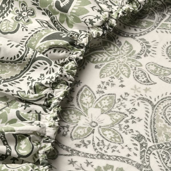 RODGERSIA РОДГЕРСИЯ Простыня натяжная - зеленый/белый 140x200 см - фото 2