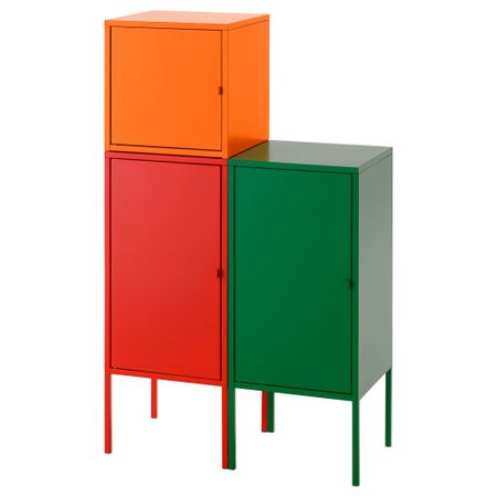 Комбинация для хранения ЛИКСГУЛЬТ, красный/оранжевый, зеленый (70x117 см)