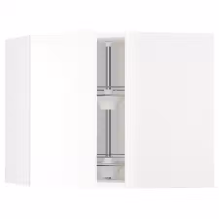 METOD Углов навесн шкаф с вращающ секцией - белый/Vallstena белый 68x60 см