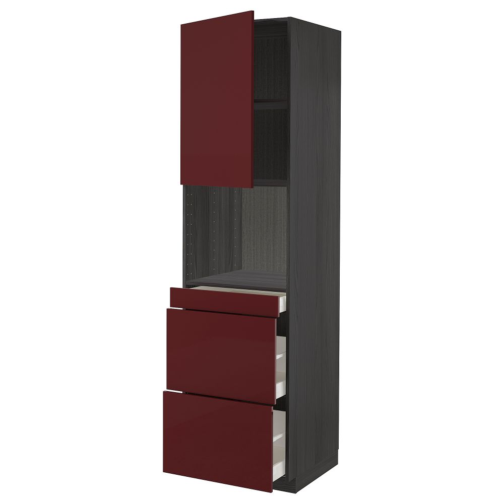 Высокий шкаф для СВЧ, дверца,3ящика IKEA METOD МЕТОД, MAXIMERA МАКСИМЕРА 494.543.96 - фото 1