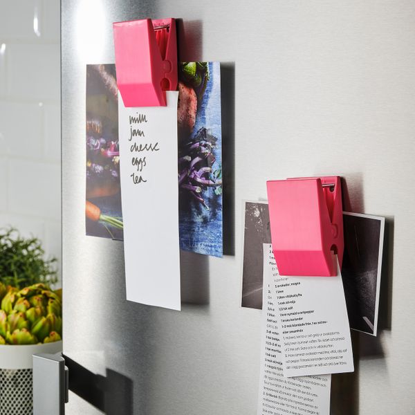 Зажим с магнитом, розовый IKEA TOTEBO ТОТЭБО 704.696.64 - схема-чертеж с размерами