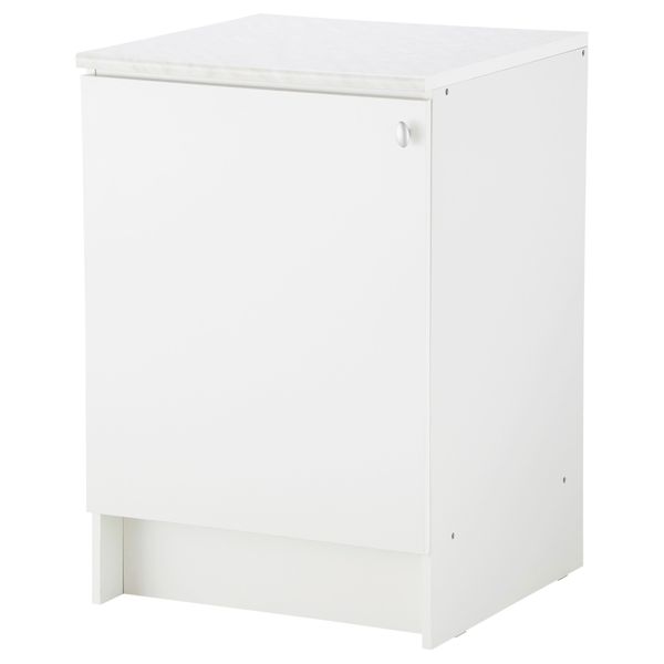 Напольный шкаф с дверью АЛЬБРУ, белый (60x89 см) - фото 1