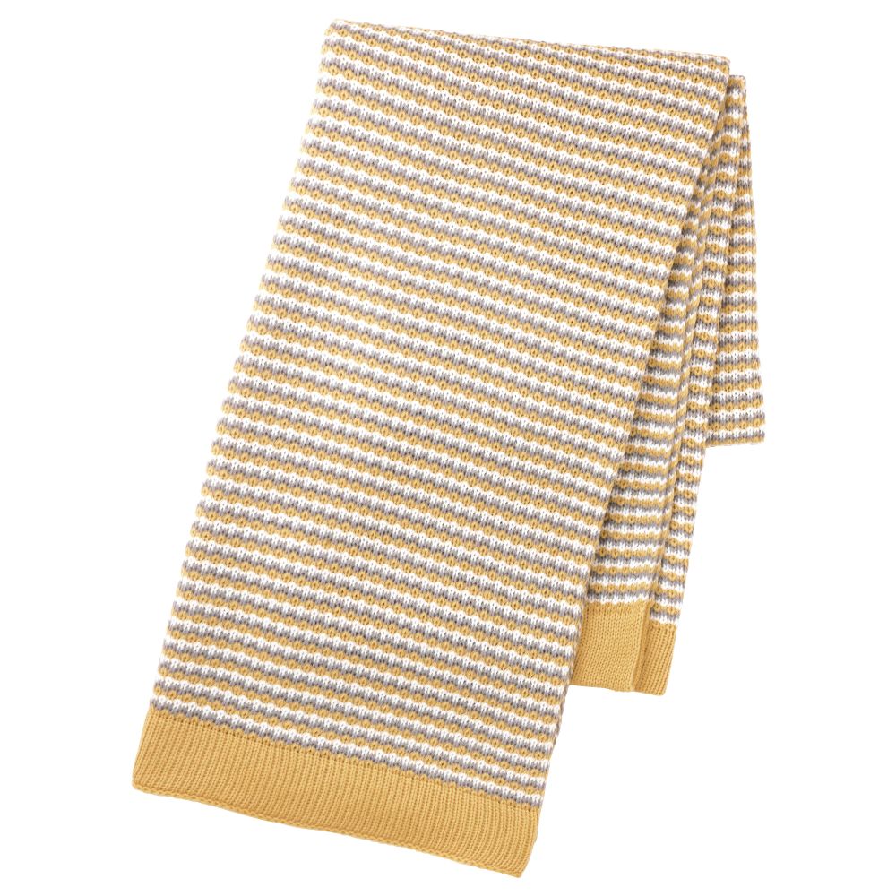 Плед ОРМХАССЕЛЬ, желтый, серый (120x180 см) - фото 1
