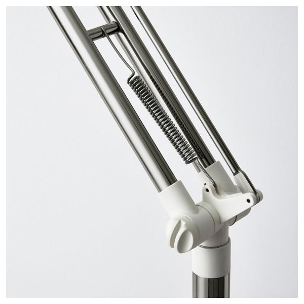 Светильник напольный для чтения САМТИД, никелированный, белый - схема-чертеж с размерами