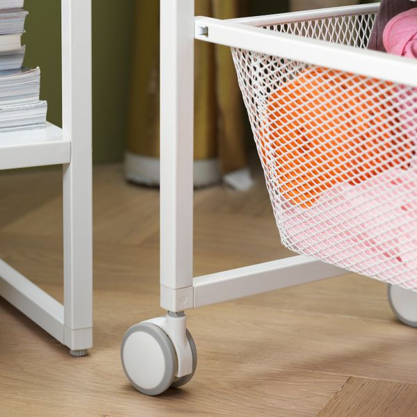2 ножки и 2 колесика, белый IKEA JONAXEL ЙОНАКСЕЛЬ 804.312.94 - фото 2