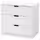 NORDLI Комод с 3 ящиками - белый 80x76 см