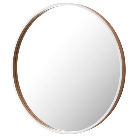 Зеркало СКОГСВОГ, белый, буковый шпон (50 см)