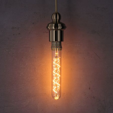 Светодиод E27 140 лм, регулируемая яркость/в форме трубки коричневый, прозрачное стекло 34 мм IKEA ROLLSBO РОЛЛЬСБУ 704.163.45