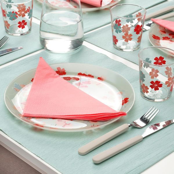 Салфетка бумажная, светлый красно-розовый 40x40 см IKEA FANTASTISK ФАНТАСТИСК 304.811.68 - схема-чертеж с размерами