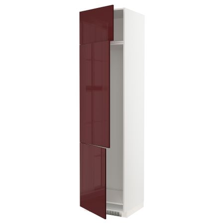 Высокий шкаф для холодильник, морозилки, 3 дверцы, 60x60x240 cm IKEA METOD МЕТОД 094.693.09