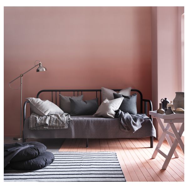 Кушетка с 2 матрасами, 80x200 см, черный, Åsvang жесткий IKEA FYRESDAL ФИРЕСДАЛЬ 694.280.90 - фото 5