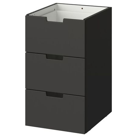 NORDLI Модульный комод с 3 ящиками - антрацит 40x68 см