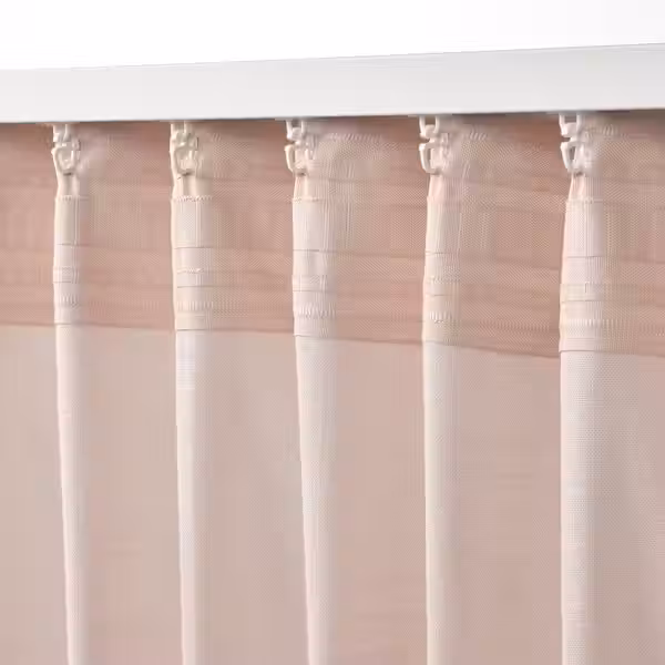SILVERLÖNN СИЛВЕРЛЁНН Гардины, 2 шт. - розовый/с лентой 145x300 см - фото 4