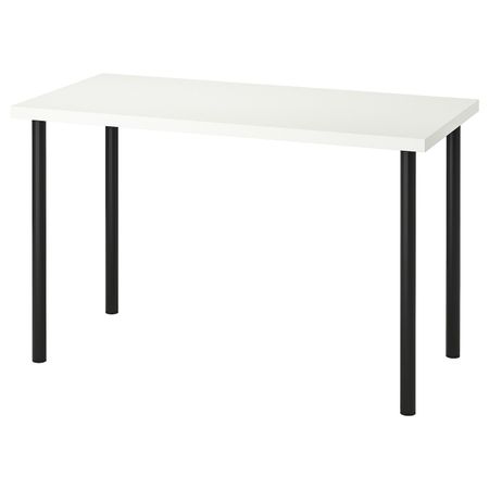 Стол, белый, черный 120x60 см IKEA LINNMON ЛИННМОН / ADILS АДИЛЬС 092.794.65