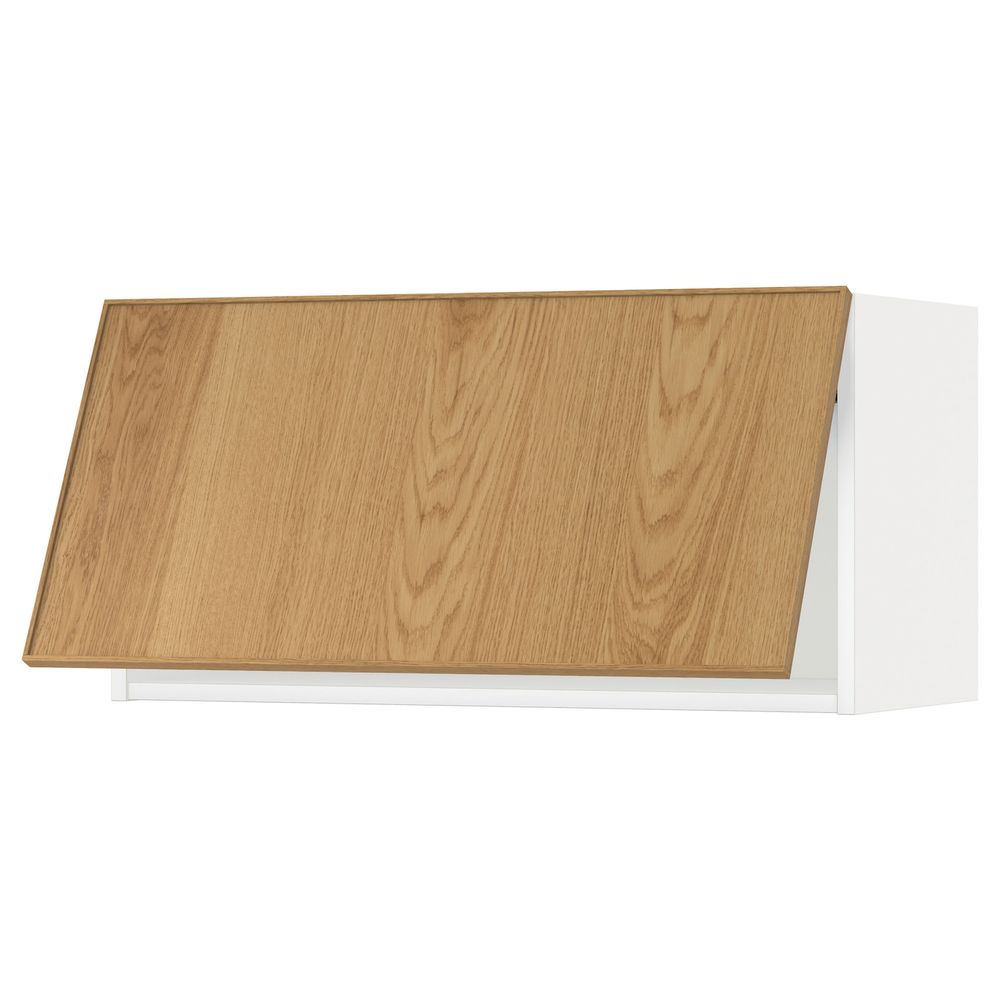 Навесной горизонтальный шкаф, белый/Экестад дуб 80x40 см IKEA METOD МЕТОД 293.938.94 - схема-чертеж с размерами
