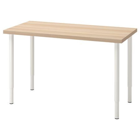 Письменный стол, под беленый дуб/белый 120x60 см IKEA LAGKAPTEN ЛАГКАПТЕН / OLOV ОЛОВ 294.168.95