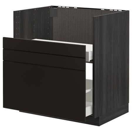 Шкаф под мойку БРЕДШЁН, 2 фасада, 2 ящика, 80x60 cm IKEA METOD МЕТОД 492.994.52