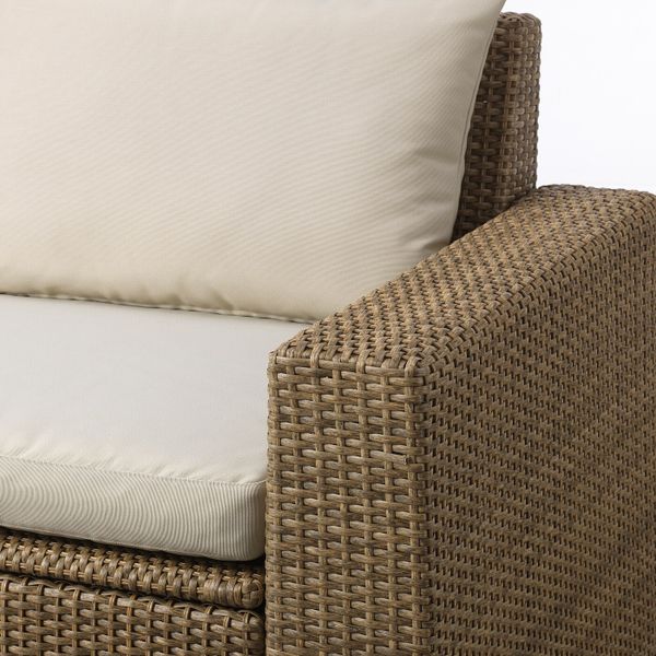 Модульный угловой 3-местный диван, садовый, коричневый/Холло бежевый IKEA СОЛЛЕРОН 992.417.03 - фото 5