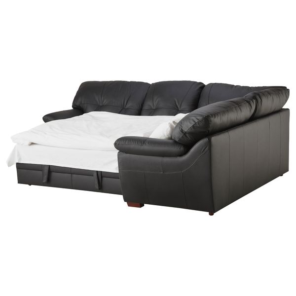 Диван-кровать угловой БЬЁРБУ, правый, черный - фото 2