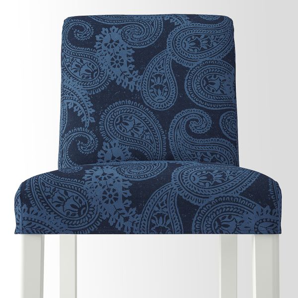 Стул барный, белый/Квильсфорс темно-синий/синий 75 см IKEA BERGMUND БЕРГМУНД 994.290.31 - фото 3