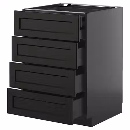 METOD / KNIVSHULT Напольный шкаф 4фасада/2нзк/3срд ящ