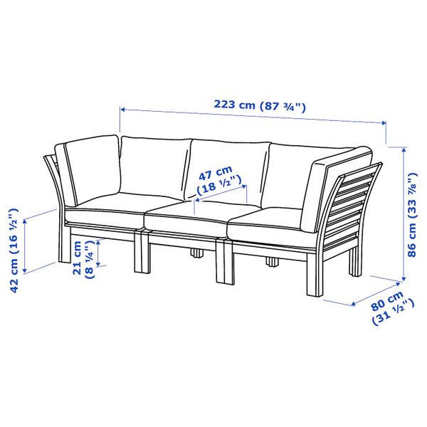 IKEA в интерьере - схема-чертеж с размерами