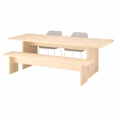 BERGSHYTTAN БЕРГСХЮТТАН / TOSSBERG Стол/2стула/скамья